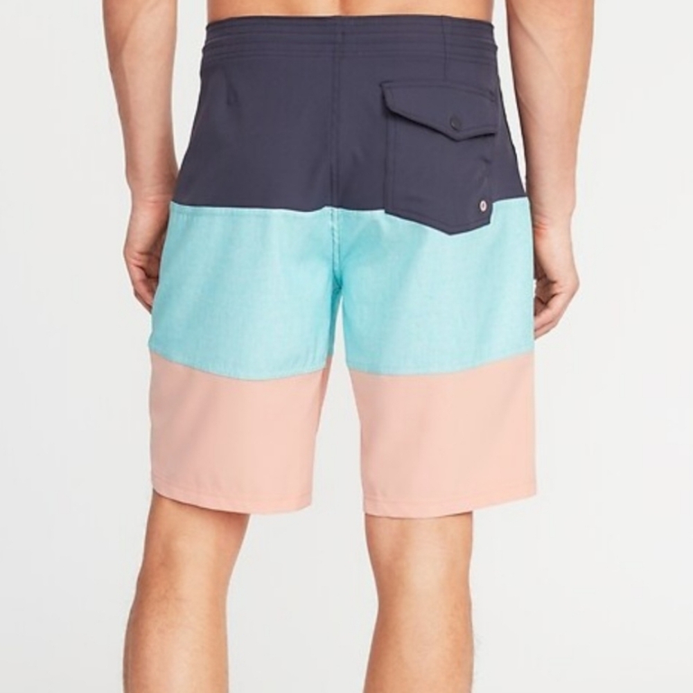 Old Navy Californis Colorblock Boardwalk Surfer Swim Shorts 34